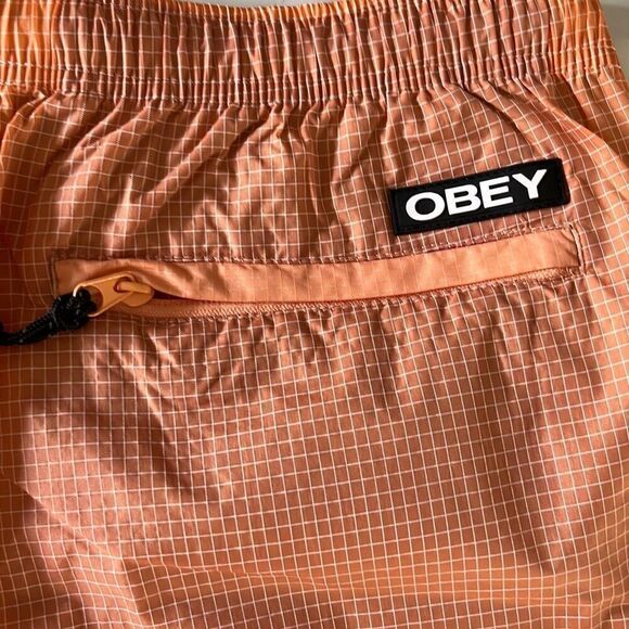 Obey Nylon/Poly Swim Trunks Sz. M - Picture 4 of 6